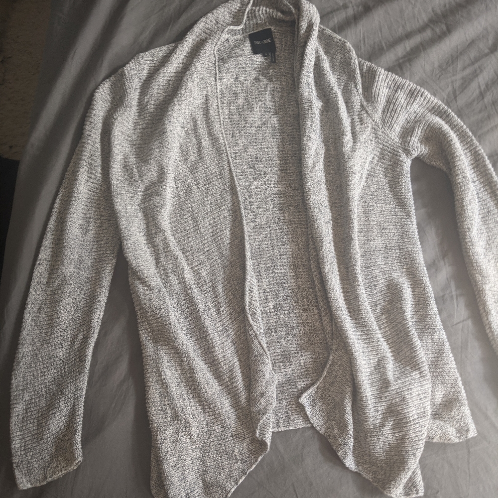 Nic + Zoe marled open front cardigan small